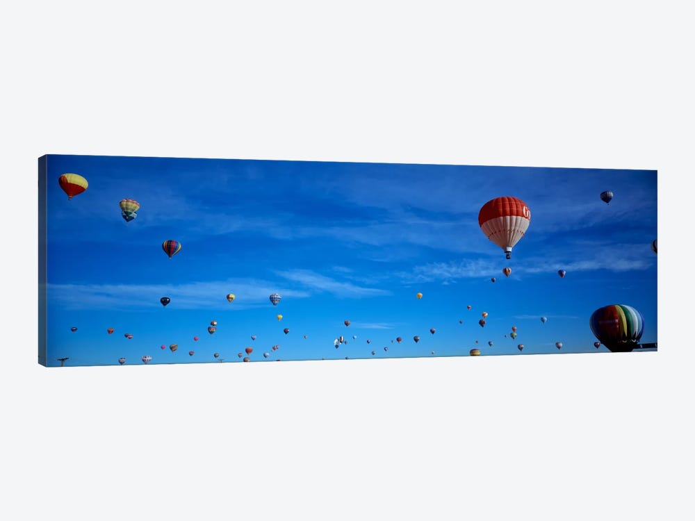 Low angle view of hot air balloons, Albuquerque, New Mexico, USA by Panoramic Images 1-piece Canvas Art Print