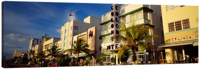 Facade of a hotel, Art Deco Hotel, Ocean Drive, Miami Beach, Florida, USA Canvas Art Print - Miami Beach
