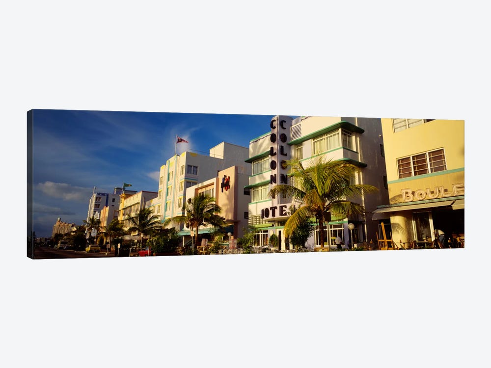 Facade of a hotel, Art Deco Hotel, Ocean Drive, Miami Beach, Florida, USA by Panoramic Images 1-piece Canvas Art