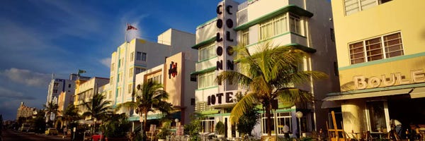 Facade of a hotel, Art Deco Hotel, Ocean Drive, Miami Beach, Florida, USA