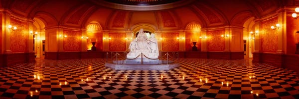 Sacramento: Statue surrounded by a railing in a building, California State Capitol Building, Sacramento, California, USA by Panoramic Images