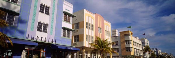 Miami Beach: Facade of a hotel, Art Deco Hotel, Ocean Drive, Miami Beach, Florida, USA #2 by Panoramic Images