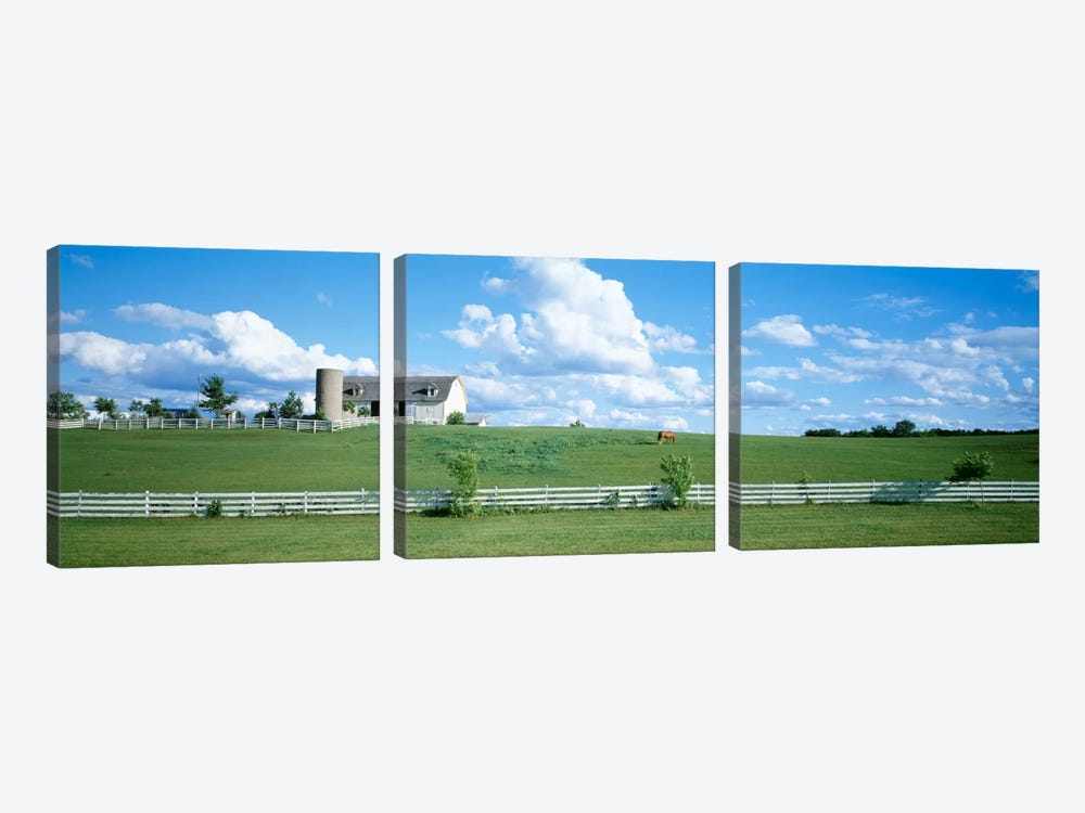 Countryside Dairy Farm, Janesville, Wisconsin, USA by Panoramic Images 3-piece Canvas Print