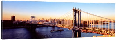Manhattan Bridge, NYC, New York City, New York State, USA Canvas Art Print - Bridge Art