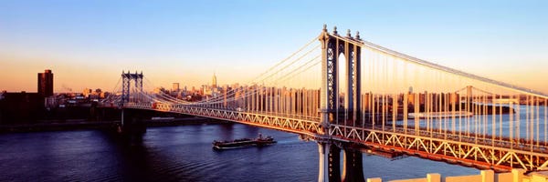 New York City Skylines: Manhattan Bridge, NYC, New York City, New York State, USA by Panoramic Images