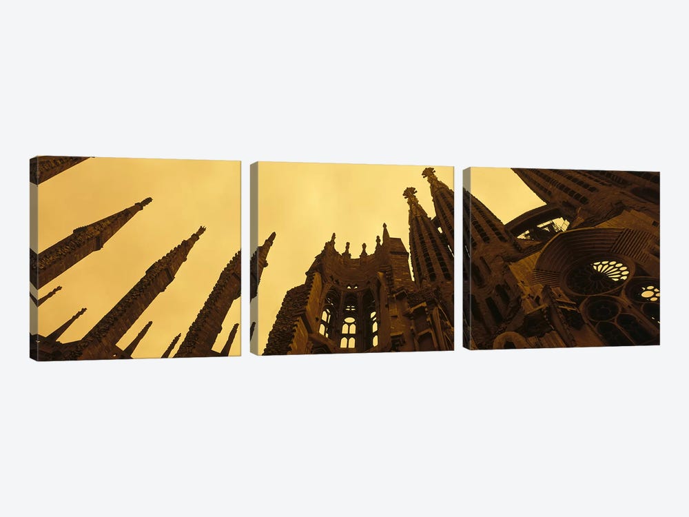 La Sagrada Familia Barcelona Spain by Panoramic Images 3-piece Canvas Wall Art