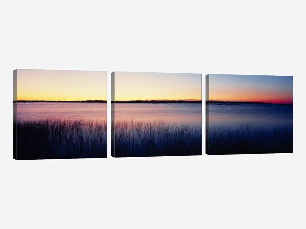 Sunrise Lake Michigan WI USA by Panoramic Images 3-piece Canvas Art Print