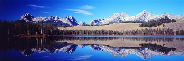 Panoramic Images: Little Redfish Lake Mountains ID USA by Panoramic Images