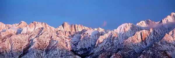 Snowy Mountains: Snow Mt Whitney CA USA by Panoramic Images