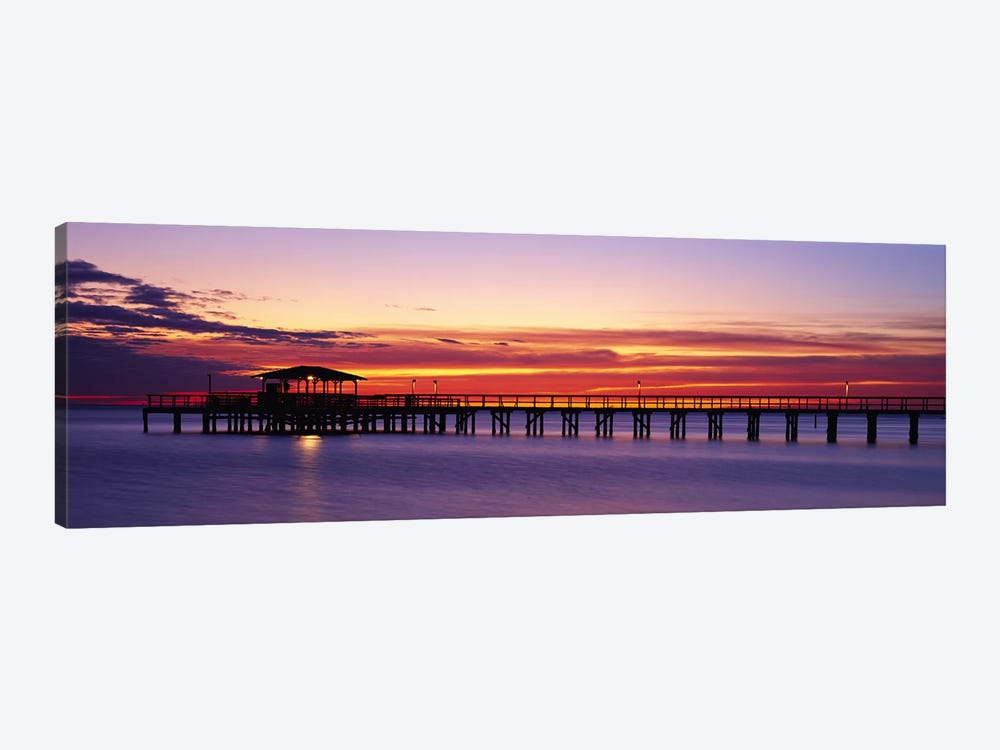 Sunset Mobile Pier AL USA by Panoramic Images 1-piece Art Print