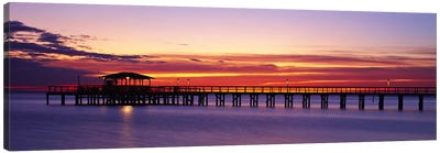 Sunset Mobile Pier AL USA Canvas Art Print