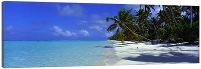Isolated Beach, Teti'aroa, Windward Islands, Society Islands, French Polynesia Canvas Art Print - Tropical Beach Art
