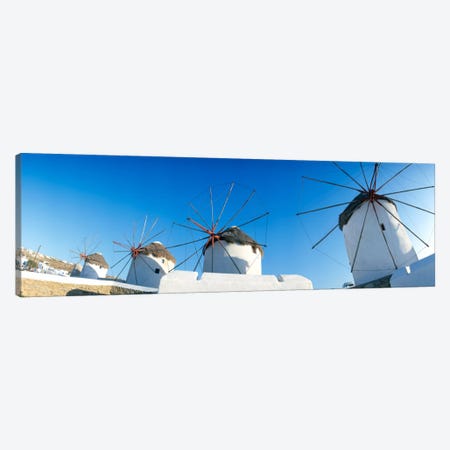 Windmills Santorini Island Greece Canvas Print #PIM237} by Panoramic Images Canvas Artwork