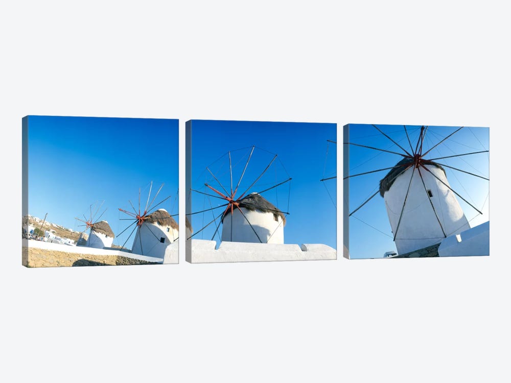Windmills Santorini Island Greece by Panoramic Images 3-piece Art Print