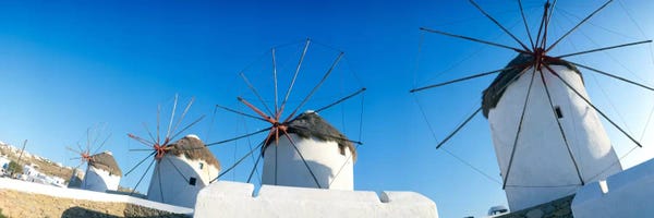 Santorini: Windmills Santorini Island Greece by Panoramic Images