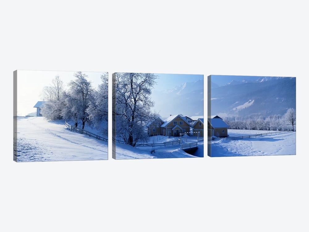 Winter Farm Austria by Panoramic Images 3-piece Canvas Wall Art