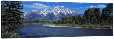 Snake River & Grand Teton WY USA Canvas Art Print - Teton Range