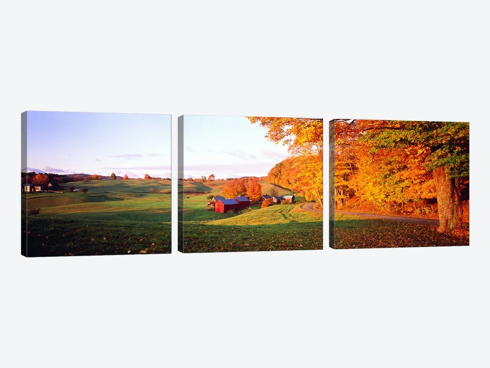 Fall Farm VT USA by Panoramic Images 3-piece Canvas Artwork