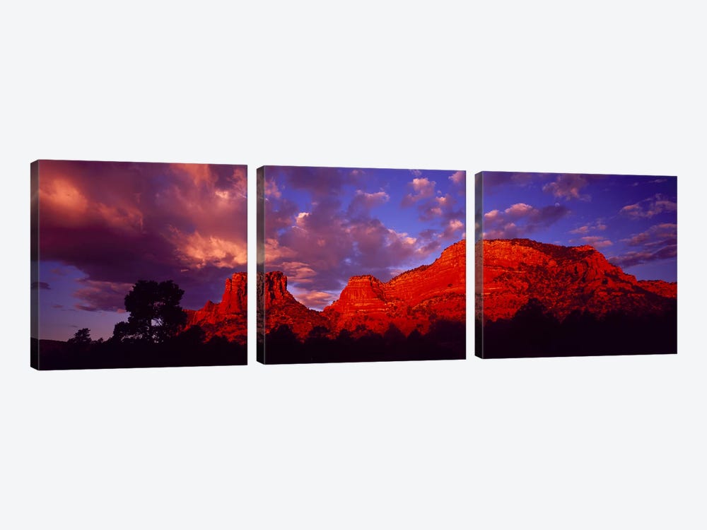 Rocks at Sunset Sedona AZ USA by Panoramic Images 3-piece Canvas Print