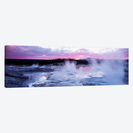 Fuchsia Sunset, Norris Geyser Basin, Yellowstone Caldera, Yellowstone National Park, Wyoming, USA Canvas Print #PIM2404} by Panoramic Images Canvas Artwork