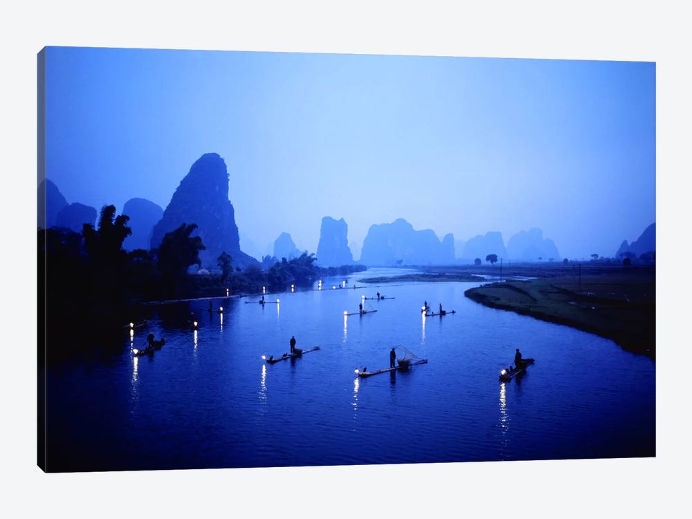 Night Fishing Guilin China by Panoramic Images 1-piece Canvas Art Print