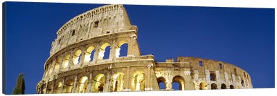 Low angle view of ruins of an amphitheaterColiseum, Rome, Lazio, Italy Canvas Art Print - The Colosseum