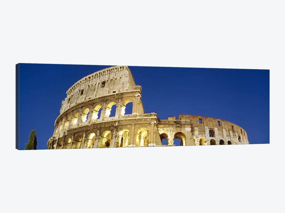 Low angle view of ruins of an amphitheaterColiseum, Rome, Lazio, Italy by Panoramic Images 1-piece Canvas Art Print