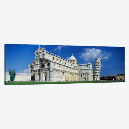 Facade of a cathedral with a towerPisa Cathedral, Leaning Tower of Pisa, Pisa, Tuscany, Italy Canvas Print #PIM2414} by Panoramic Images Canvas Art Print