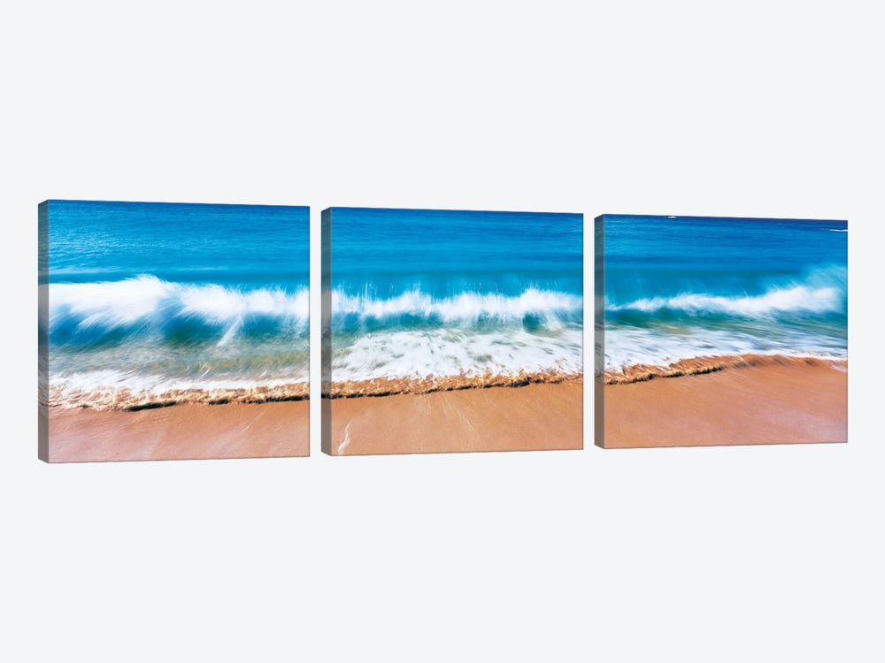 Surf Fountains Big Makena Beach Maui HI USA by Panoramic Images 3-piece Canvas Print