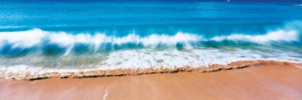 Panoramic Images: Surf Fountains Big Makena Beach Maui HI USA by Panoramic Images