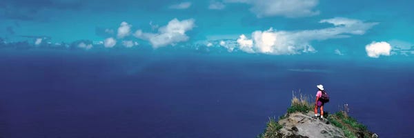 Extreme Sports: Hiker Pali Kokee State Park Kauai HI USA by Panoramic Images