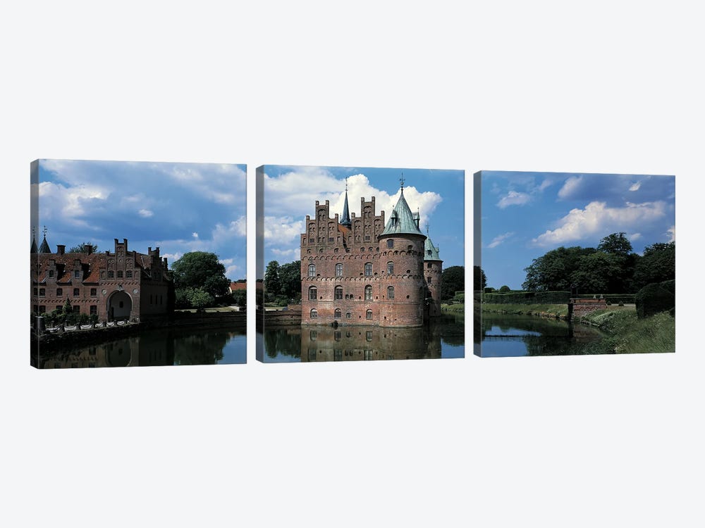 Egeskov Castle Odense Denmark by Panoramic Images 3-piece Canvas Art