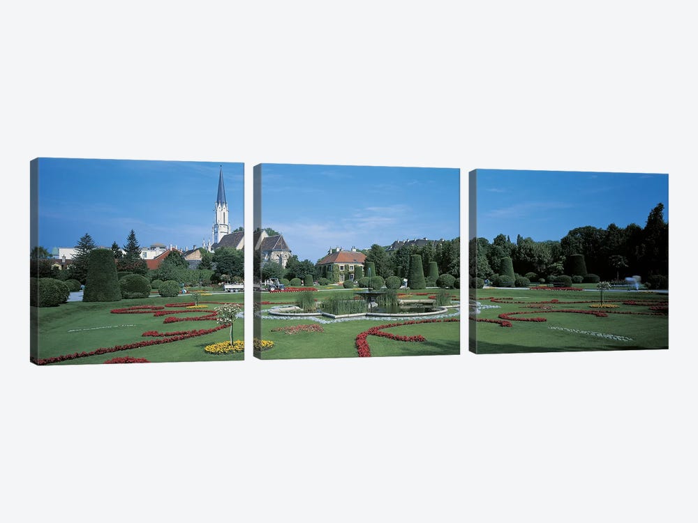 Schonbrunn Palace Vienna Austria by Panoramic Images 3-piece Canvas Artwork