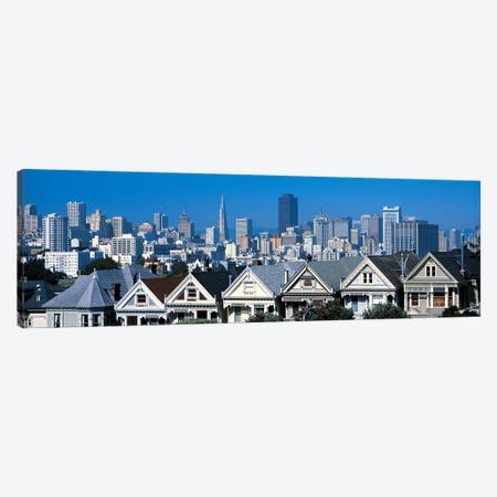 Victorian houses Steiner Street San Francisco CA USA Canvas Print #PIM2452} by Panoramic Images Canvas Art