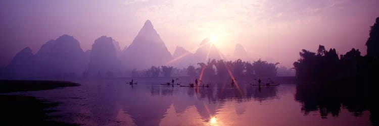 Fishing At First Light, Li River, Guilin, Guangxi Zhuang Autonomous Region, China by Panoramic Images wall art