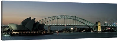 Opera House & Harbor Bridge Sydney Australia Canvas Art Print - Bridge Art