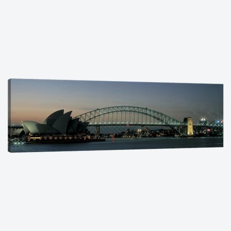Opera House & Harbor Bridge Sydney Australia Canvas Print #PIM2467} by Panoramic Images Canvas Wall Art