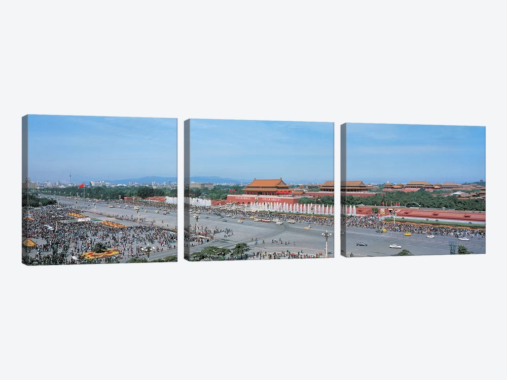 Tiananmen Square Beijing China by Panoramic Images 3-piece Canvas Artwork