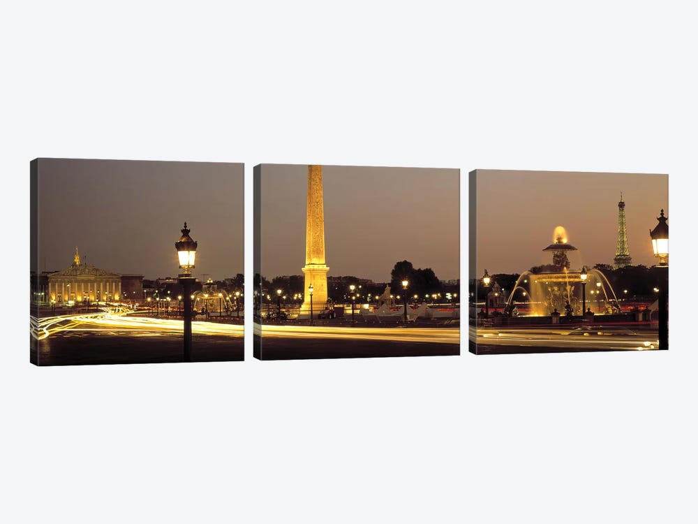 Place de la Concorde Paris France by Panoramic Images 3-piece Canvas Art Print