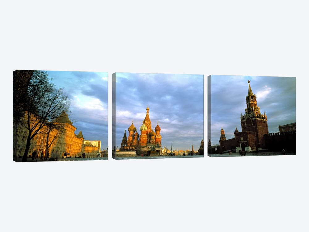 Red Square Moscow Russia by Panoramic Images 3-piece Canvas Artwork