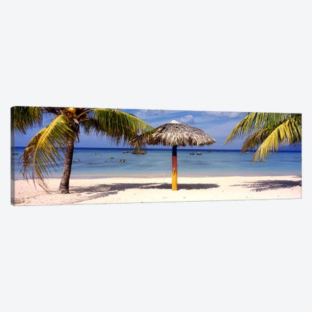 Sunshade on the beach, La Boca, Cuba Canvas Print #PIM2488} by Panoramic Images Art Print