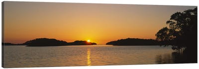 Refection of sun in waterEverglades National Park, Miami, Florida, USA Canvas Art Print - Lake & Ocean Sunrise & Sunset Art