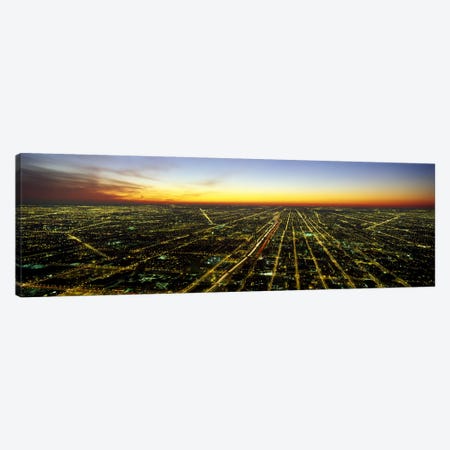 Evening Chicago IL Canvas Print #PIM2508} by Panoramic Images Canvas Art