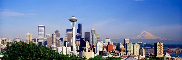 Downtown Skyline With Mount Rainier In The Distance, Seattle, King County, Washington, USA