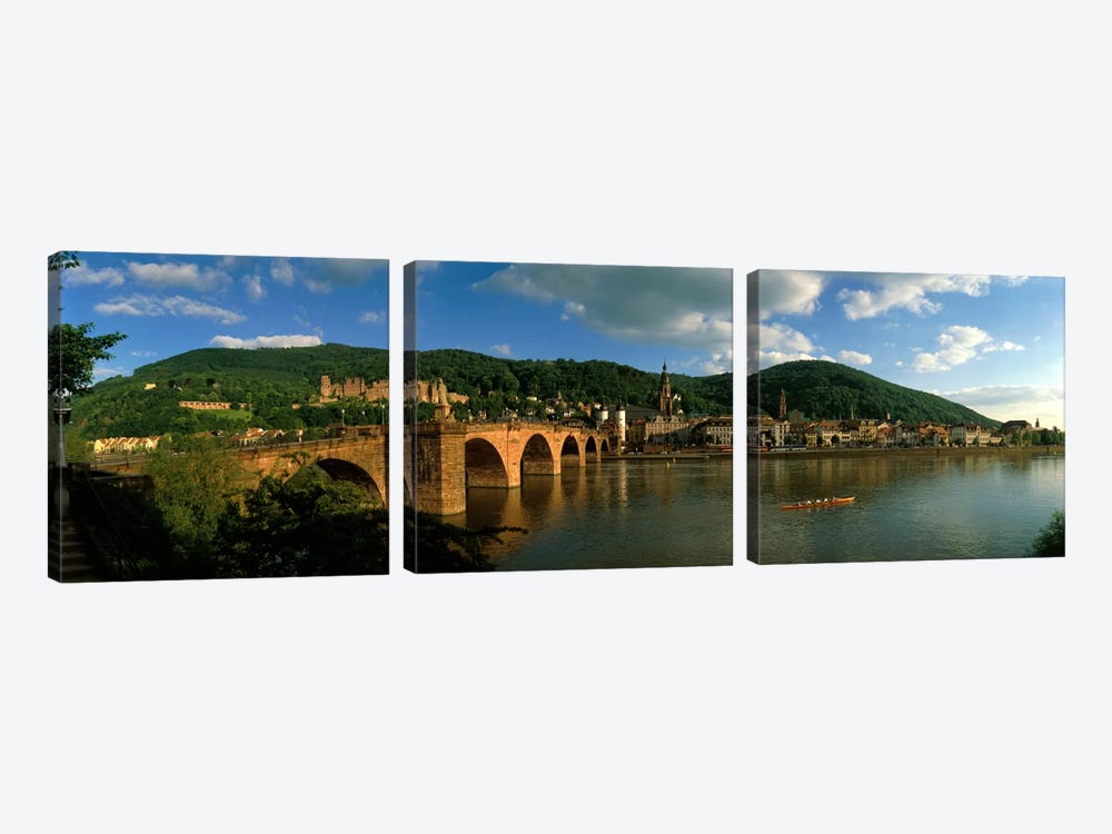 Bridge, Heidelberg, Germany by Panoramic Images 3-piece Canvas Artwork