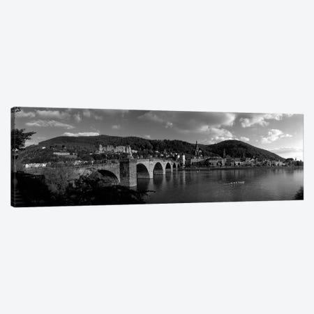 Bridge Heidelberg, Germany (black & white) Canvas Print #PIM250bw} by Panoramic Images Canvas Art Print