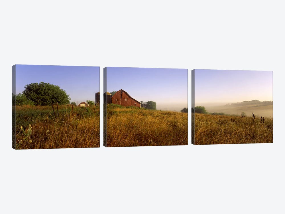 Country Barn, Iowa County, Wisconsin, USA by Panoramic Images 3-piece Canvas Art