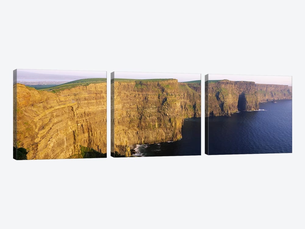 Cliffs Of Moher, County Clare, Munster Province, Republic Of Ireland by Panoramic Images 3-piece Canvas Art