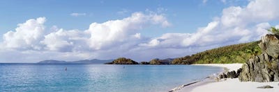 Cloudy Coastal Landscape, Trunk Bay, Saint John, US Virgin Islands by Panoramic Images multi panel art