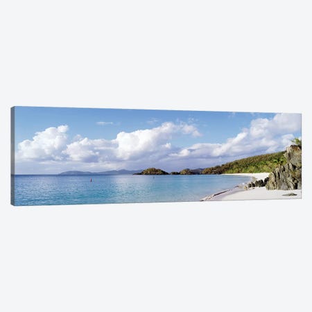 Cloudy Coastal Landscape, Trunk Bay, Saint John, US Virgin Islands Canvas Print #PIM2526} by Panoramic Images Art Print